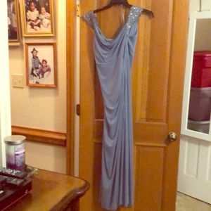 Slate Blue long evening dress